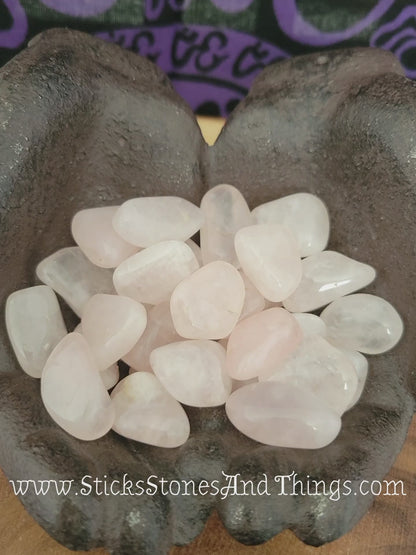 Rose Quartz A grade tumbled stones .75 inch