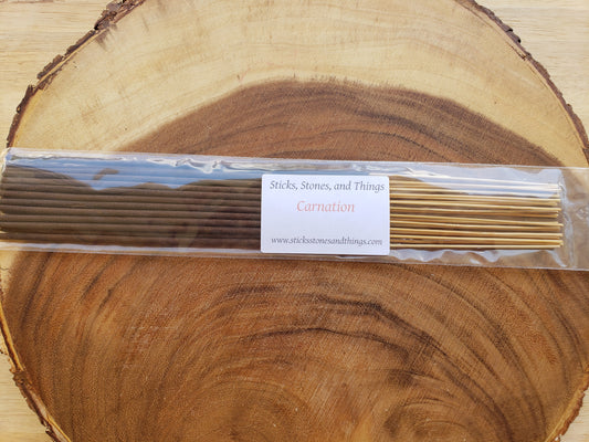Carnation Hand-Dipped Incense Sticks 20 pack