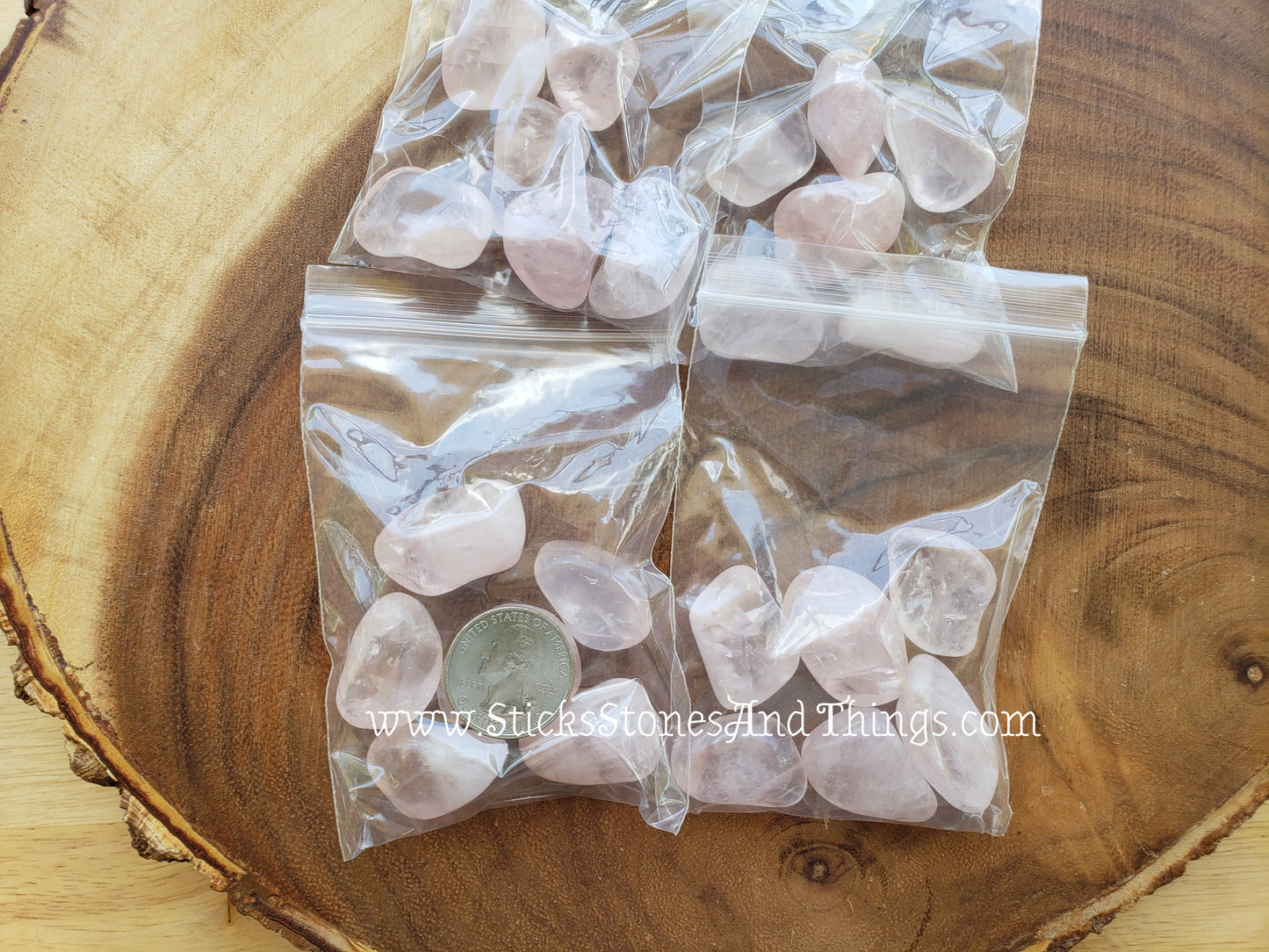 Rose Quartz Tumbled medium 6 pack