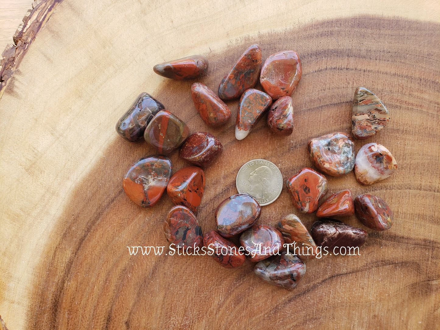 Brecciated Jasper medium tumbled 6 pack