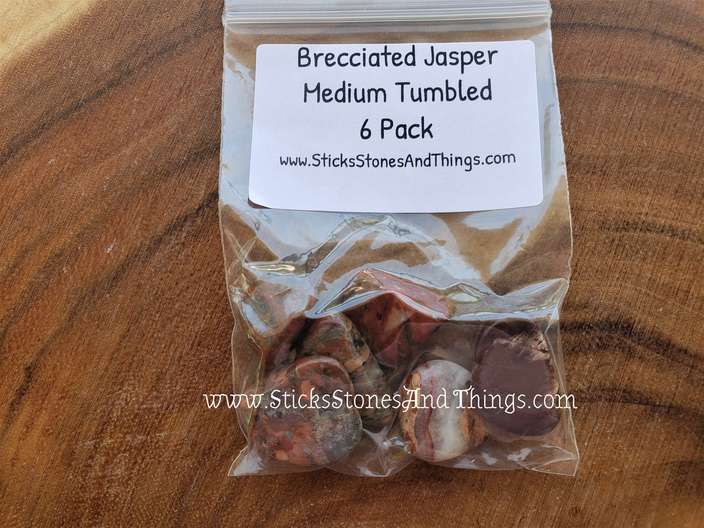 Brecciated Jasper medium tumbled 6 pack