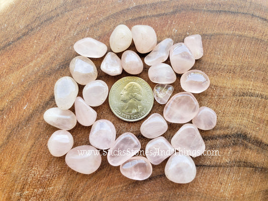 Rose Quartz Tumbled tiny and small mixed 2 ounce package