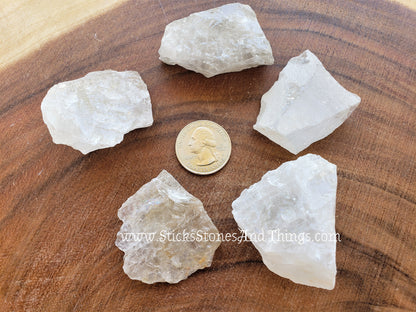 Quartz Crystal Rough 1.75 inches 5 pack