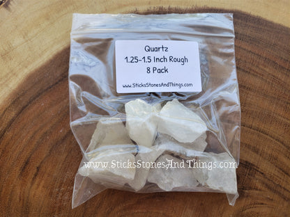 Quartz Crystal Rough 1.25-1.5 inches 8 pack