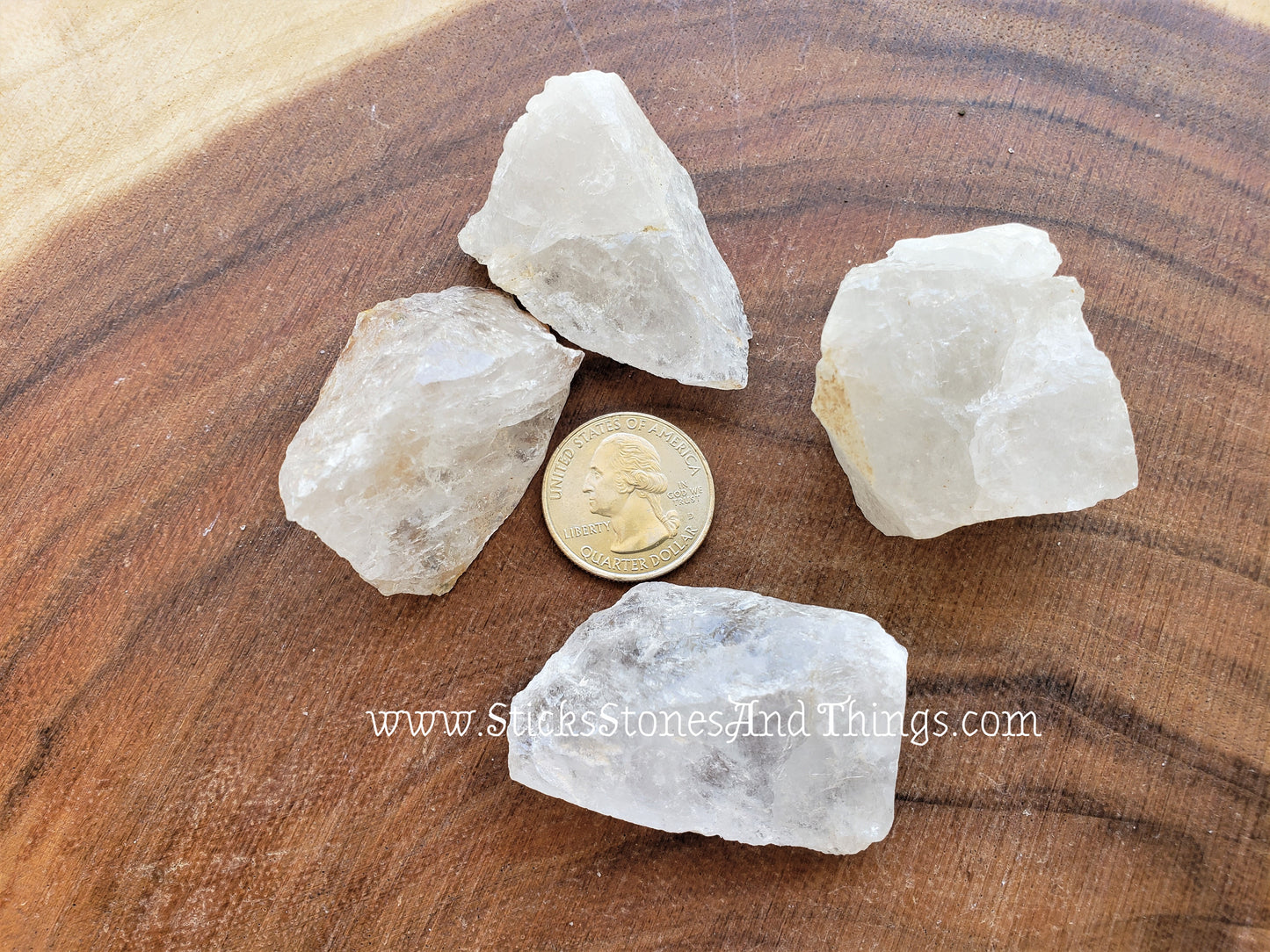 Quartz Crystal Rough 2-2.5 inches 4 pack