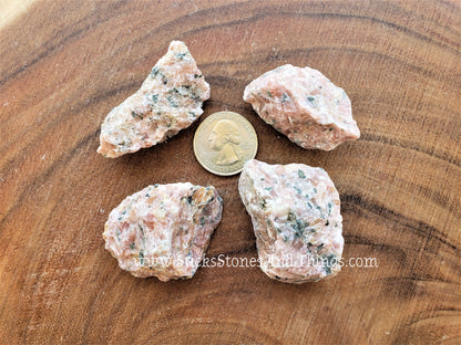 Orange Calcite with Sphalerite Rough 1.75 inches 4 pack