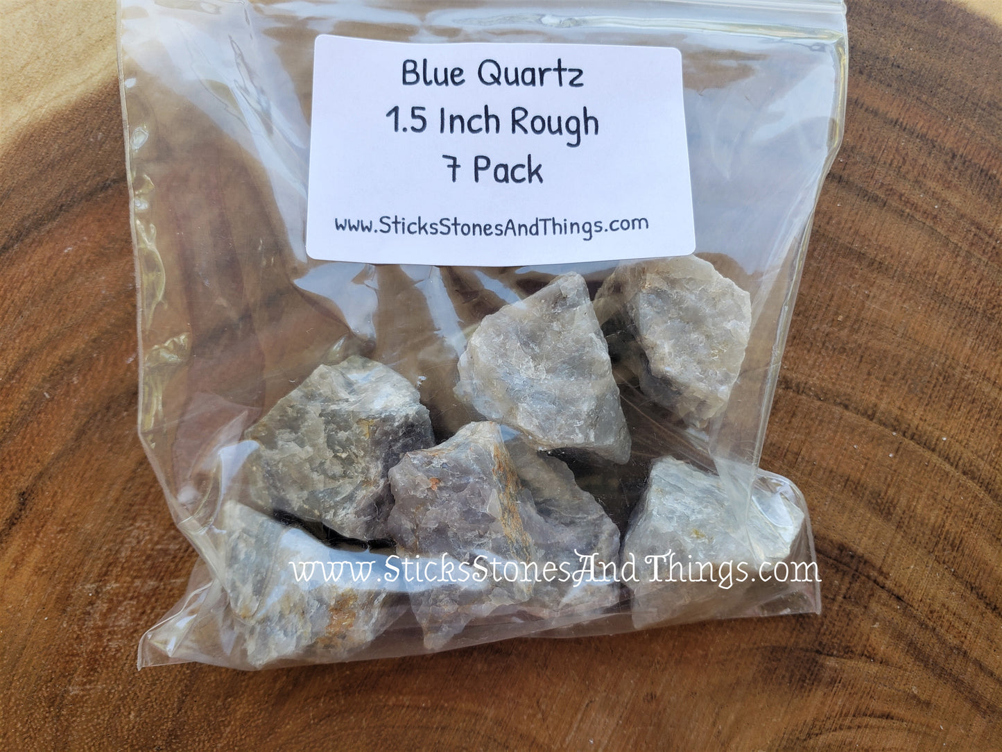 Blue Quartz (Dumortierite) Rough 1.5 inches 7 pack