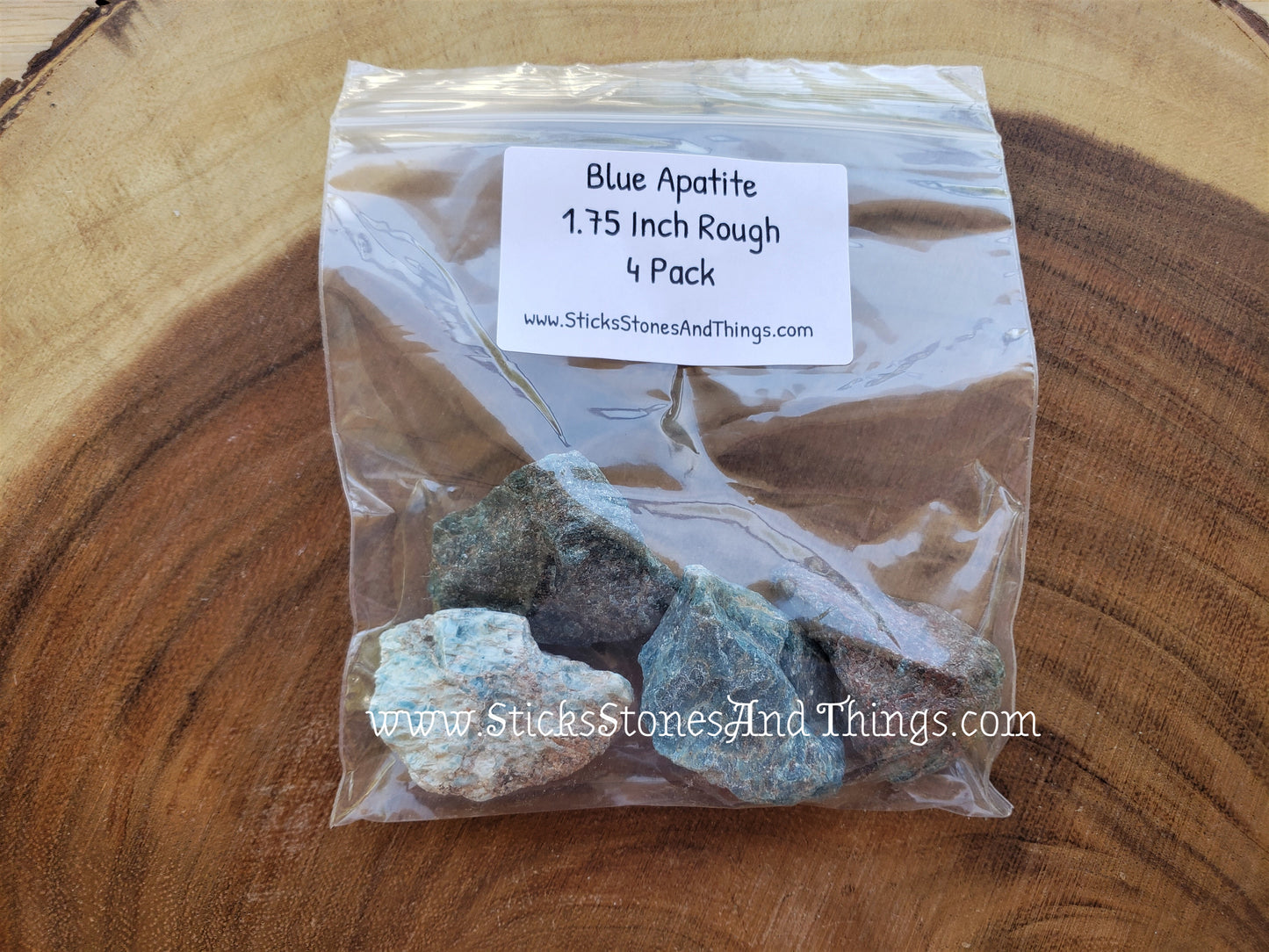 Blue Apatite Rough 1.75 inches 4 pack