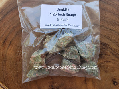 Unakite Rough 1.25 inches 8 pack