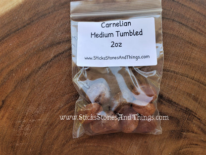 Carnelian Tumbled medium mixed 2 ounce package