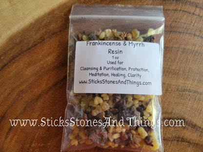 Frankincense & Myrrh Resin Incense 1 oz package