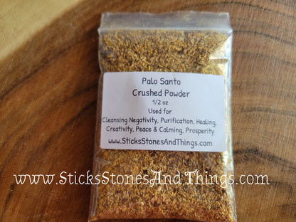 Palo Santo Crushed Powder 1/2 oz package