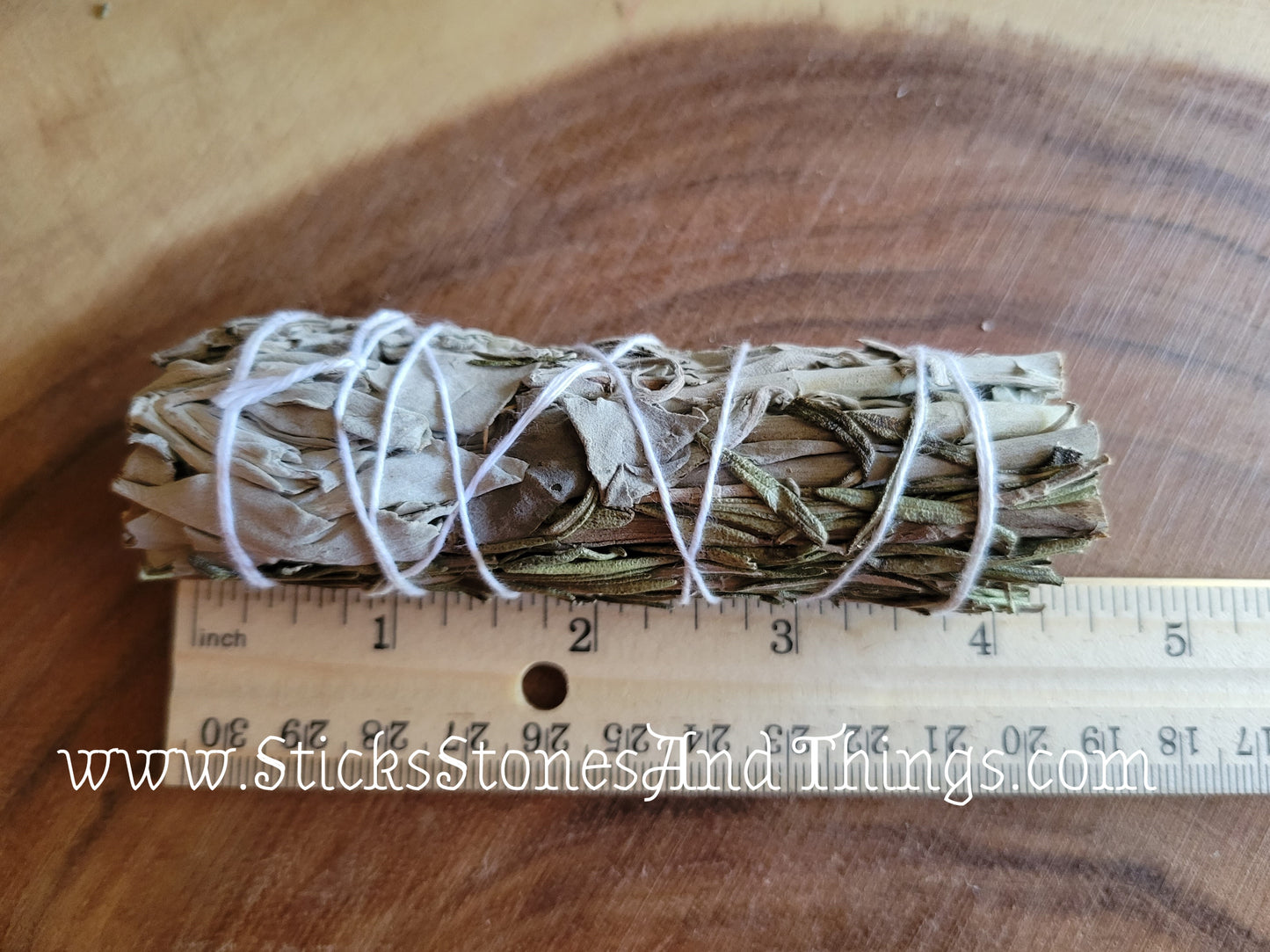 White Sage with Rosemary Smudge Stick 4 inches
