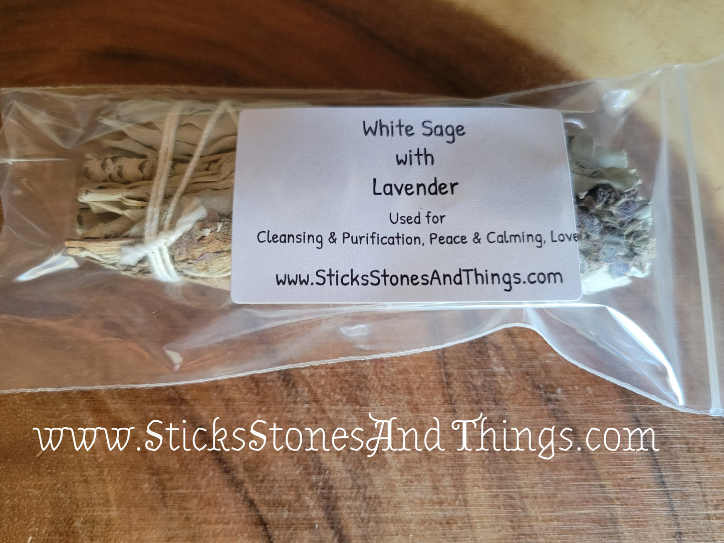 White Sage with Lavender Smudge Stick 4.5-5 inches