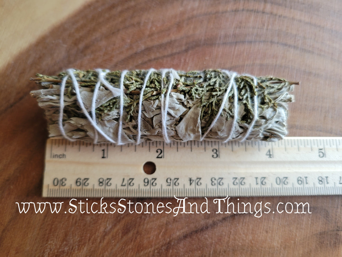 White Sage with Juniper Smudge Stick 4 inches