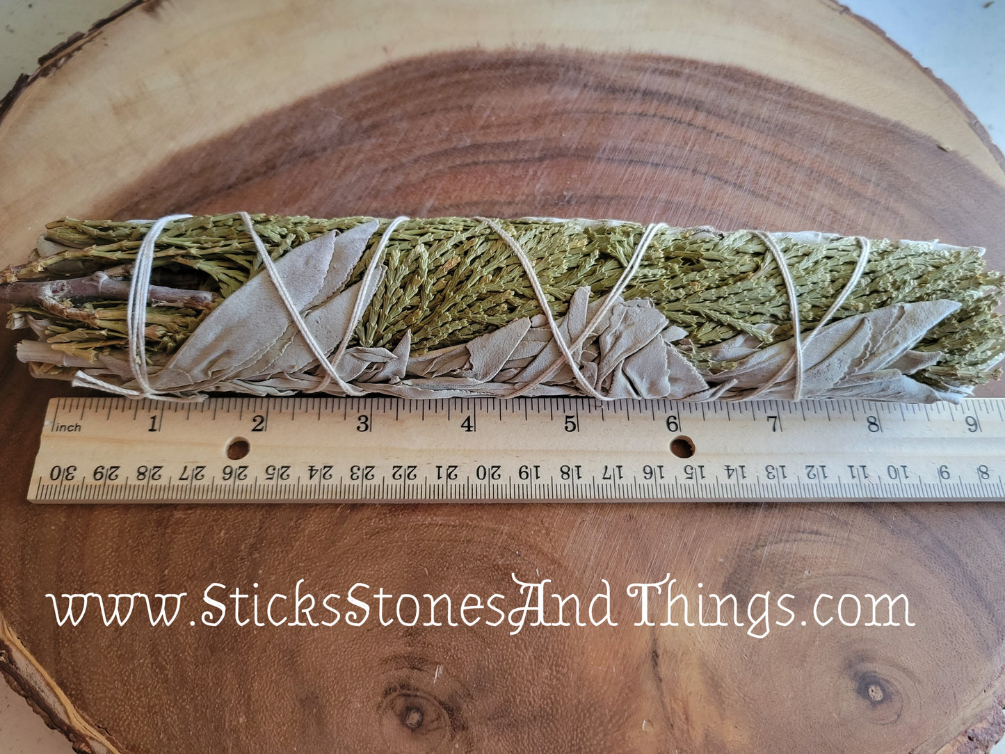 White Sage with Cedar Smudge Stick 9-10 inches