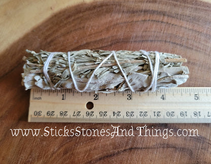 White Sage with Shasta (Blue) Sage Smudge Stick 4.5-5 inches