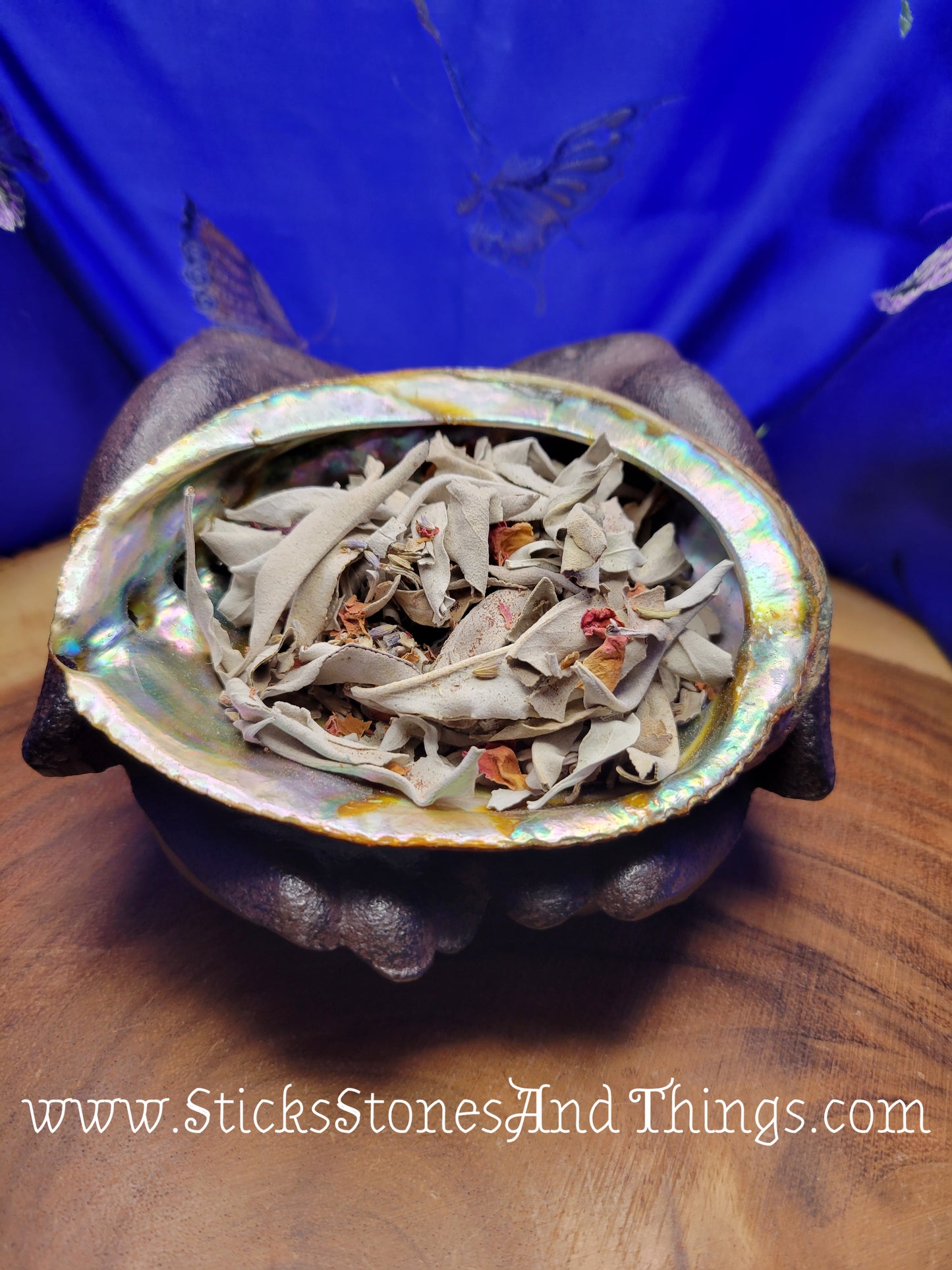 White Sage, Copal, Lavender and Rose Loose Smudge Blend