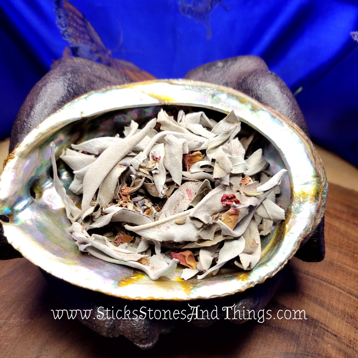 White Sage, Copal, Lavender and Rose Loose Smudge Blend