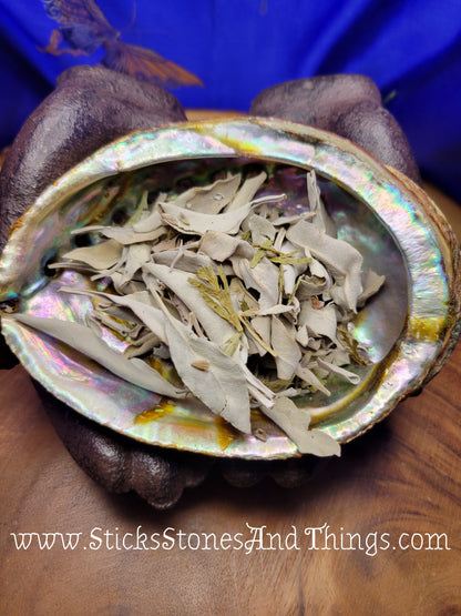 White Sage, Cedar, and Lavender Loose Smudge Blend