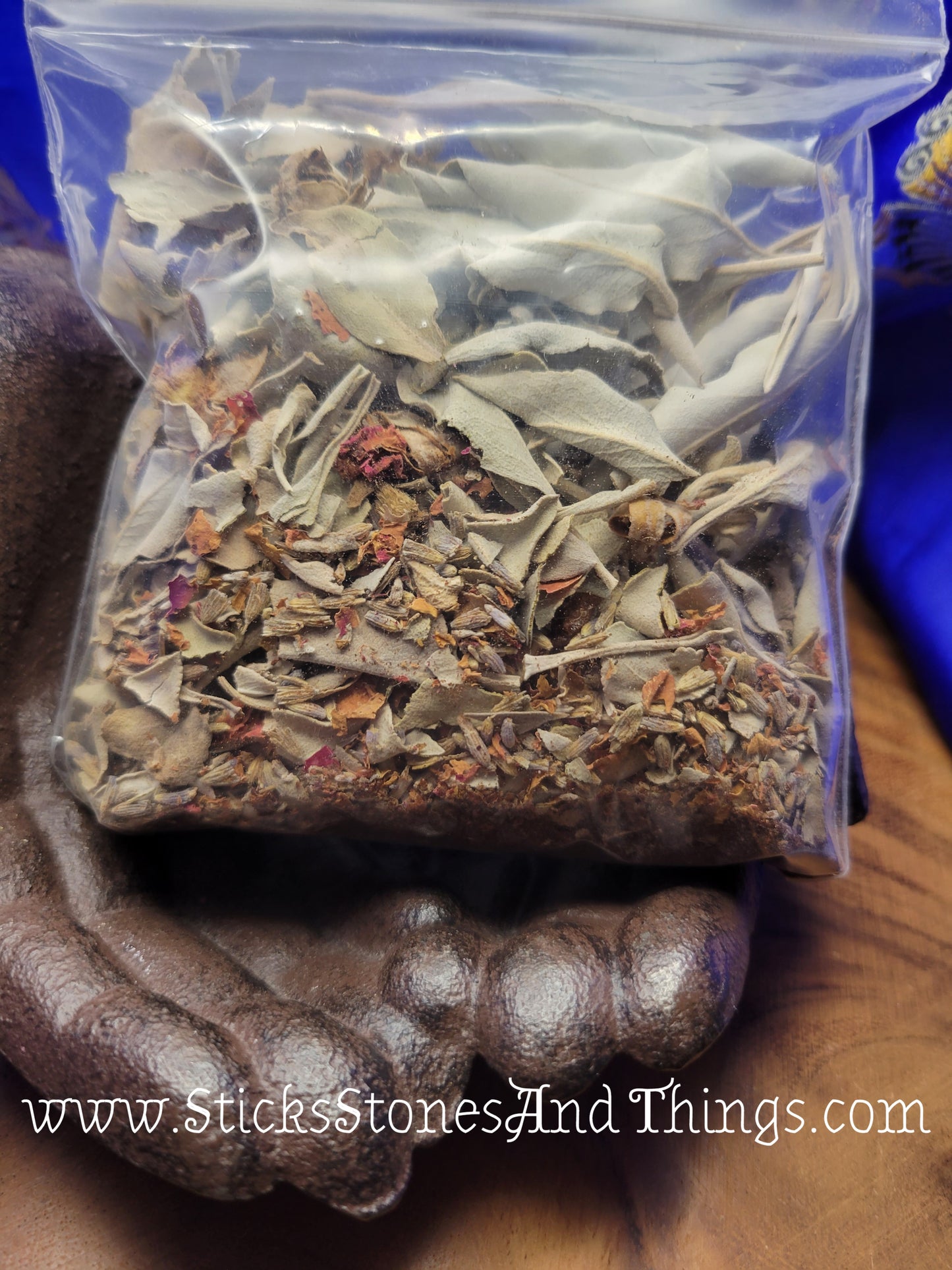 White Sage, Lavender and Rose Loose Smudge Blend