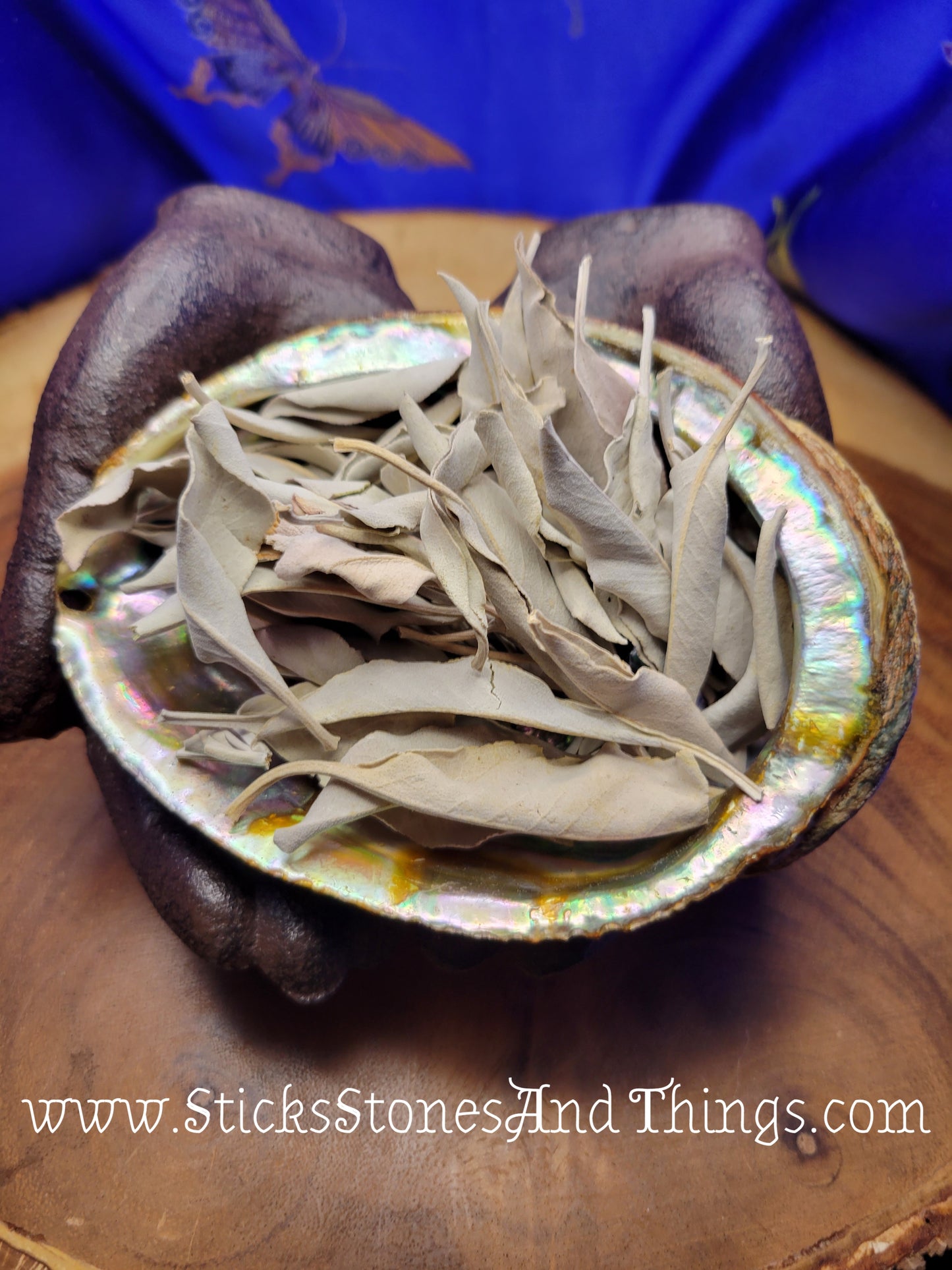 White Sage Leaves and Clusters 1 ounce