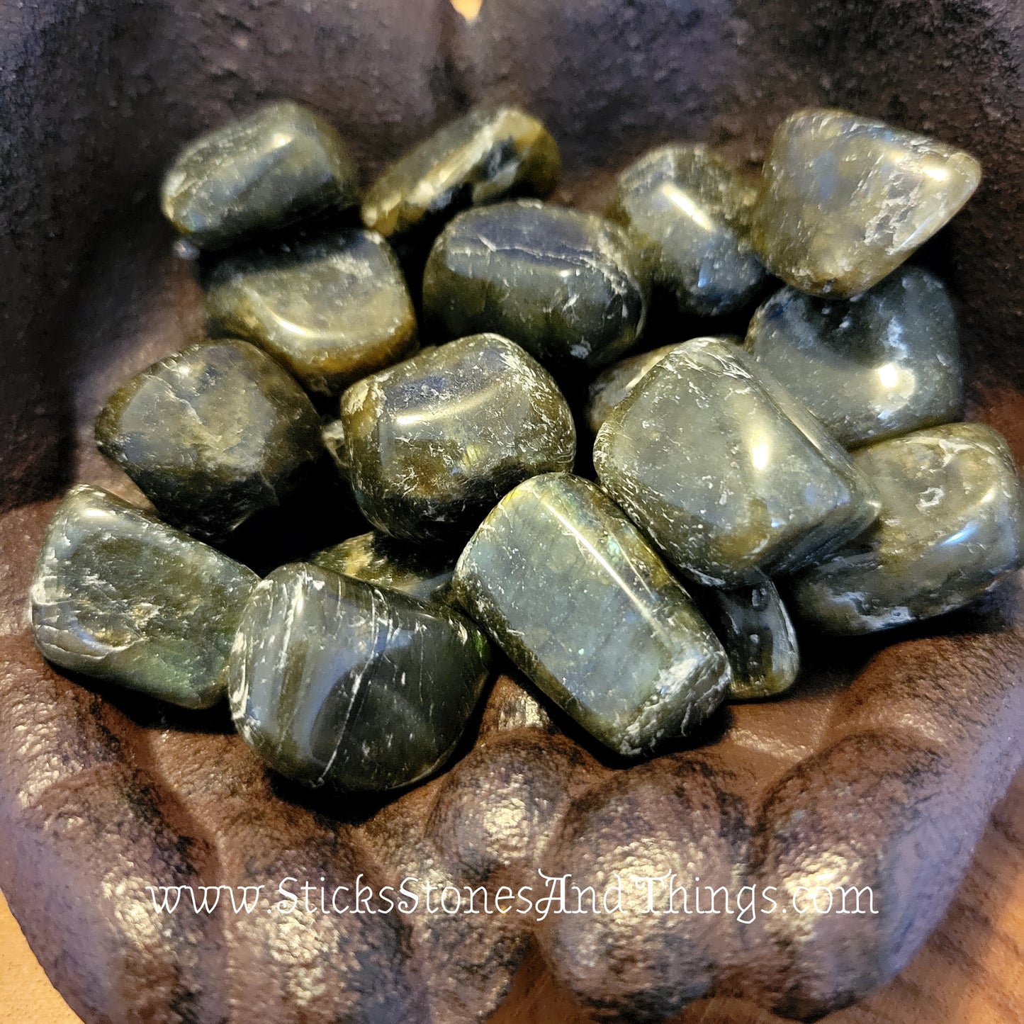 Labradorite (Spectrolite) Tumbled Stones B Grade 1-1.25 inches