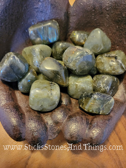 Labradorite (Spectrolite) Tumbled Stones A Grade 1-1.25 inches