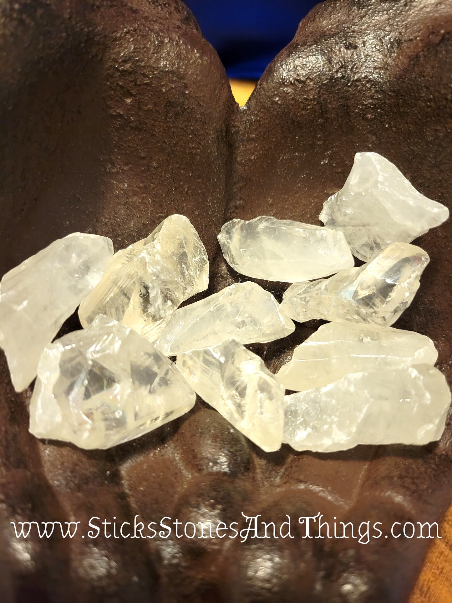 White Calcite Rough Crystals