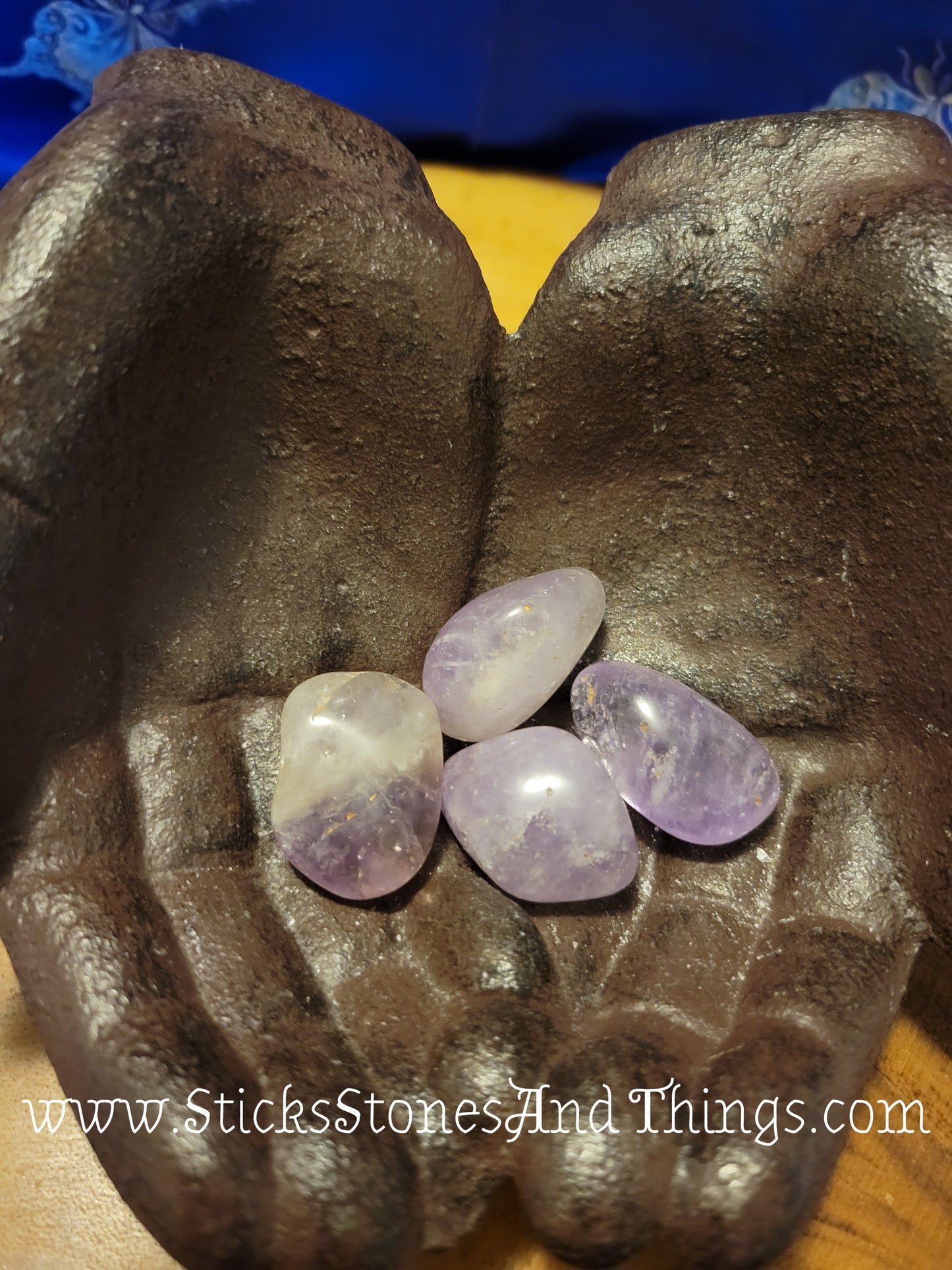 Light Amethyst Tumbled Crystals from India large 1.25 inches