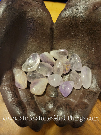 Light Amethyst Tumbled Crystals from India medium 1 inch