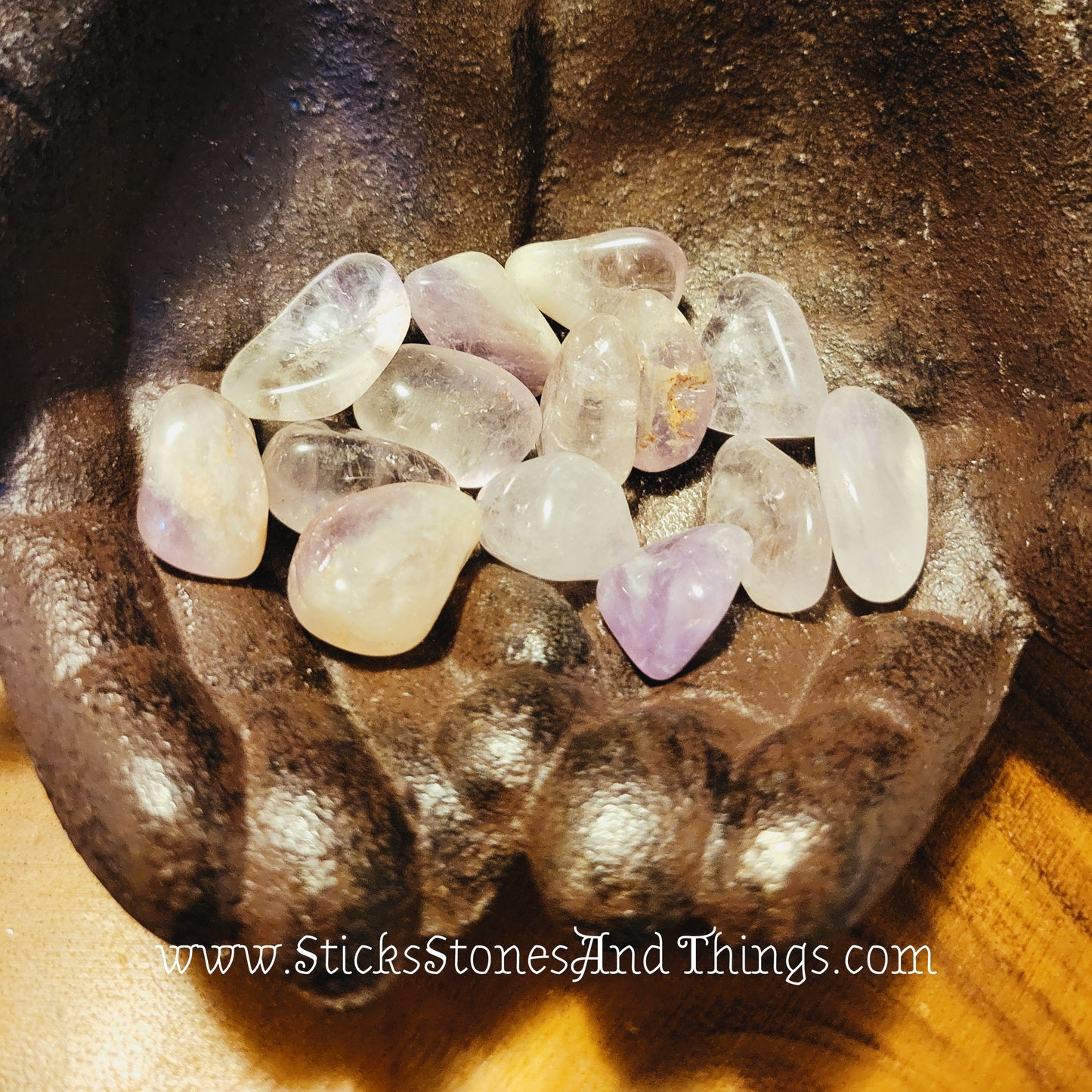 Light Amethyst Tumbled Crystals from India medium 1 inch