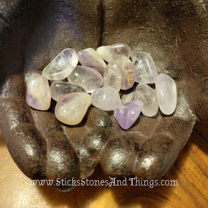 Light Amethyst Tumbled Crystals from India medium 1 inch