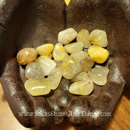 Rutilated Quartz Tumbled Crystals .75 inch