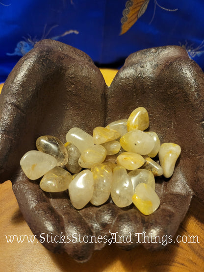 Rutilated Quartz Tumbled Crystals 1 inch