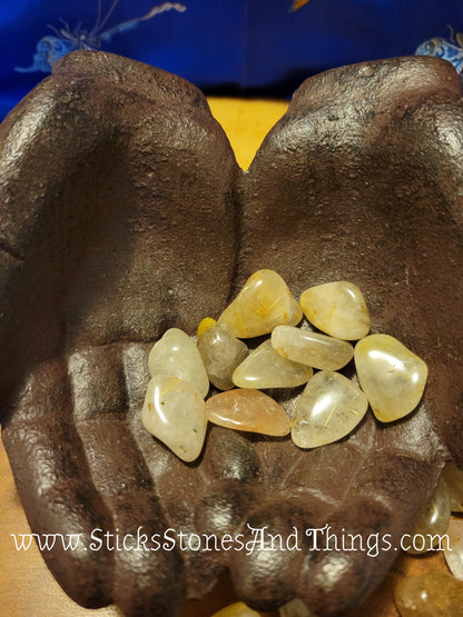 Rutilated Quartz Tumbled Crystals 1 inch