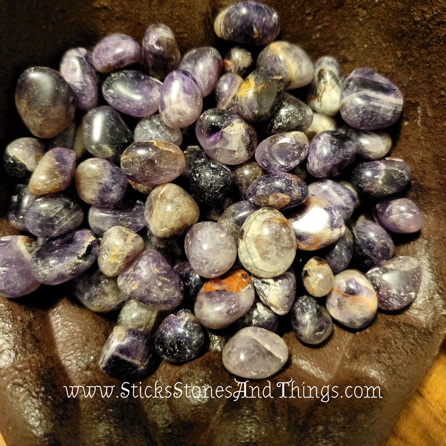 Black Amethyst Tumbled Crystals small .5-.75 inch