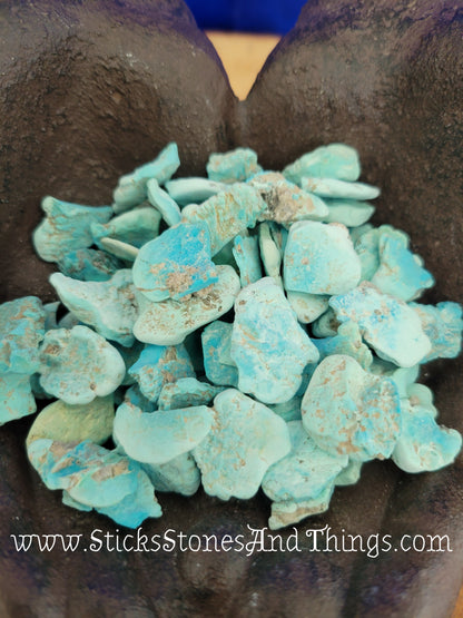 Turquoise from Sleeping Beauty Mine in Az, USA, 100% natural rough .75 inches