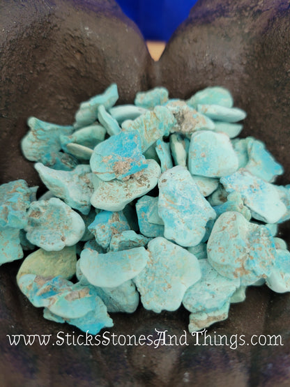 Turquoise from Sleeping Beauty Mine in Az, USA, 100% natural rough .75 inches