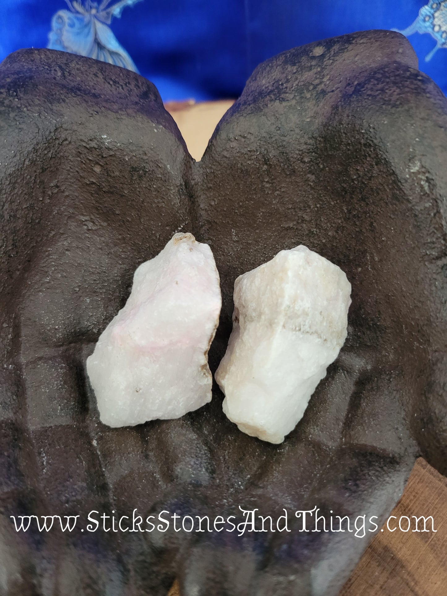 Pink and White Aragonite Rough Stone 2-2.25 inches