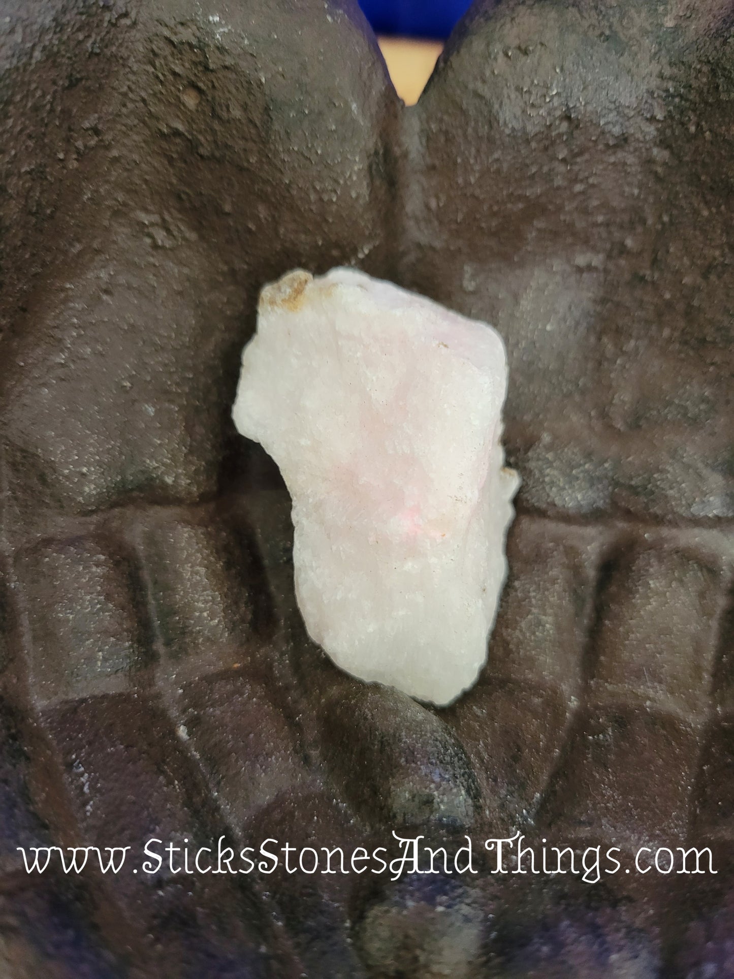 Pink and White Aragonite Rough Stone 2-2.25 inches