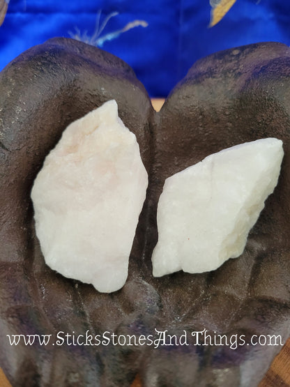 Pink and White Aragonite Rough Stone 2.9 inches