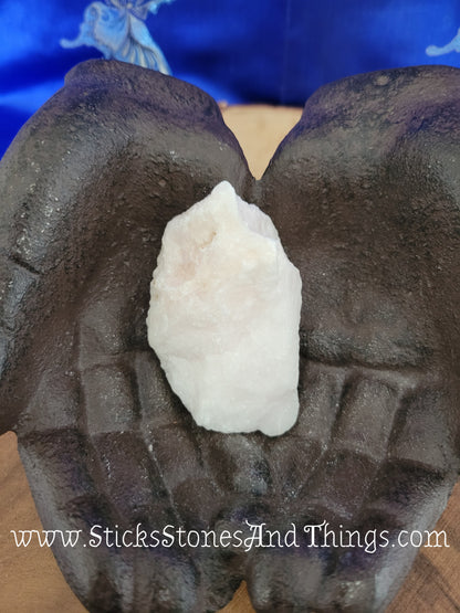 Pink and White Aragonite Rough Stone 2.9 inches