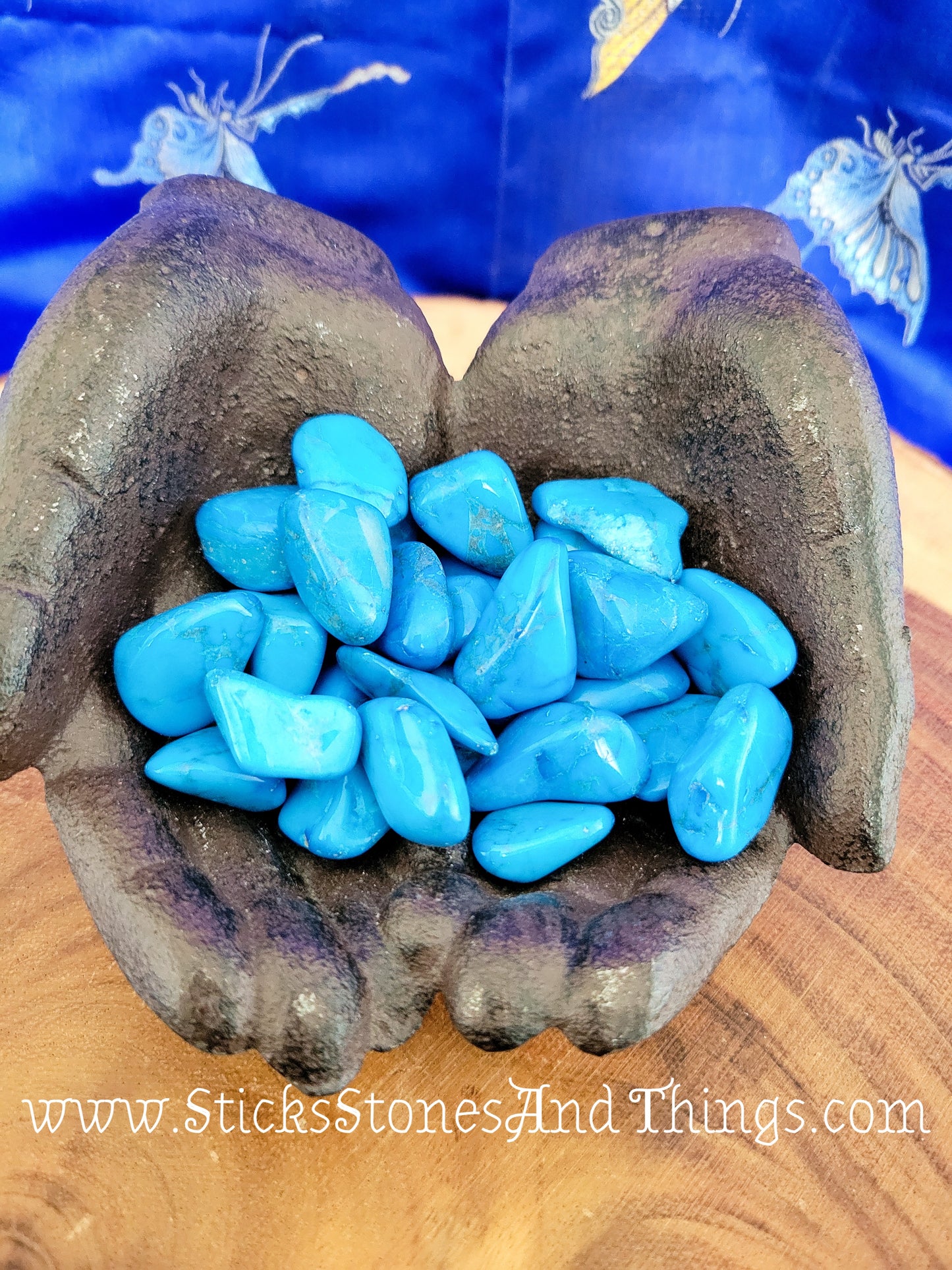 Tumbled Blue Howlite 1-1.25 inches