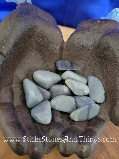 Blue Quartz (Dumortierite) tumbled crystals 1.25 inches