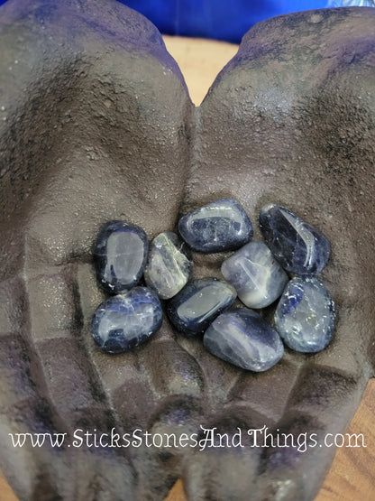 Iolite (Viking Stone, Cordierite, Water Sapphire) tumbled stone 1 inch