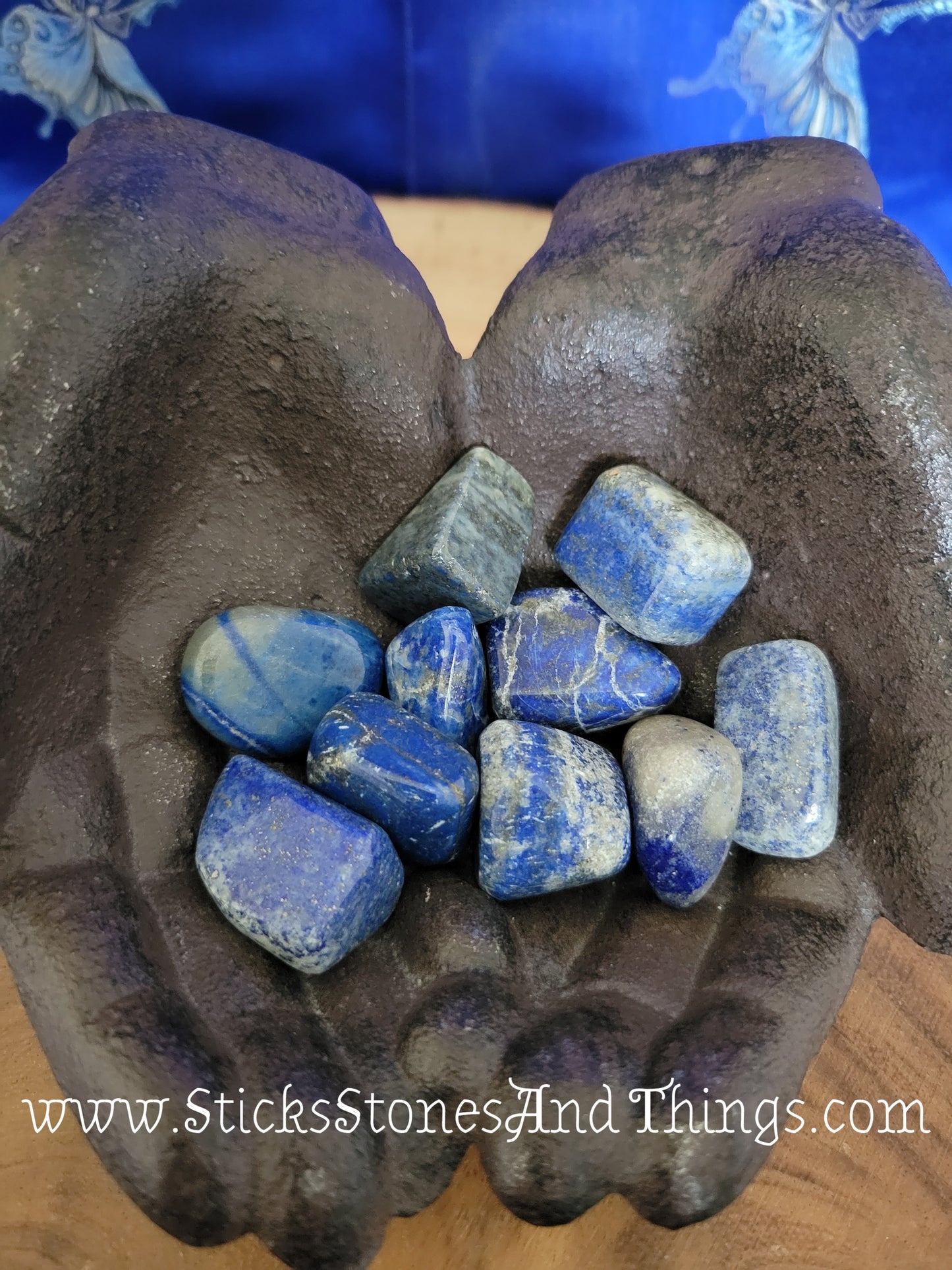 Lapis Lazuli tumbled stone (A-B Grade) 1.25 inches