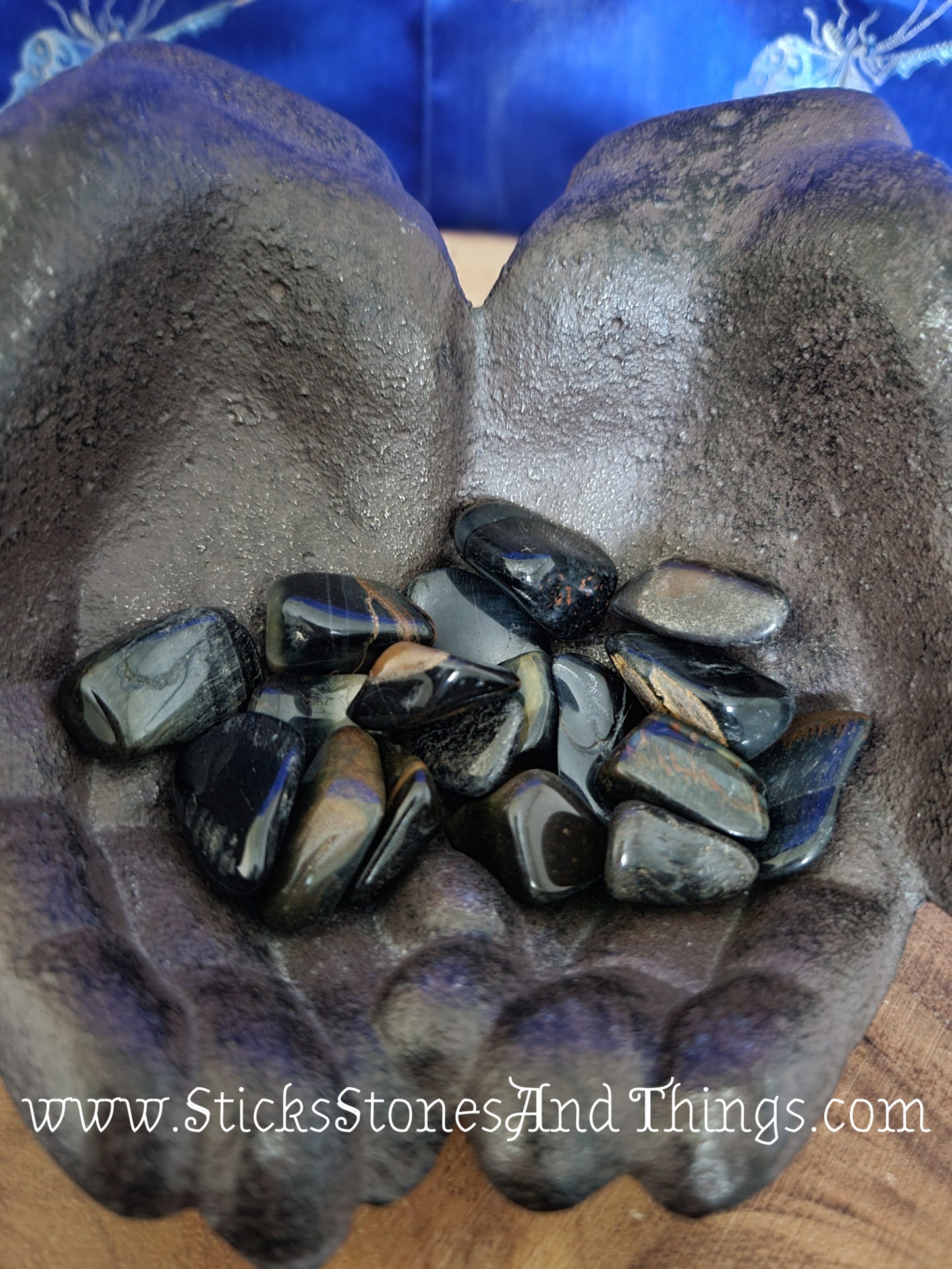 Blue Tiger's Eye Tumbled Stone .75-1 inches