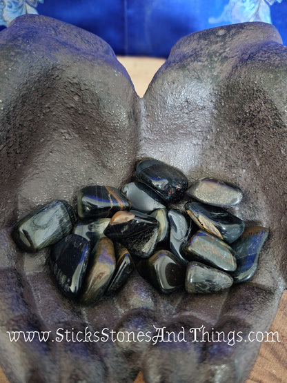 Blue Tiger's Eye Tumbled Stone .75-1 inches
