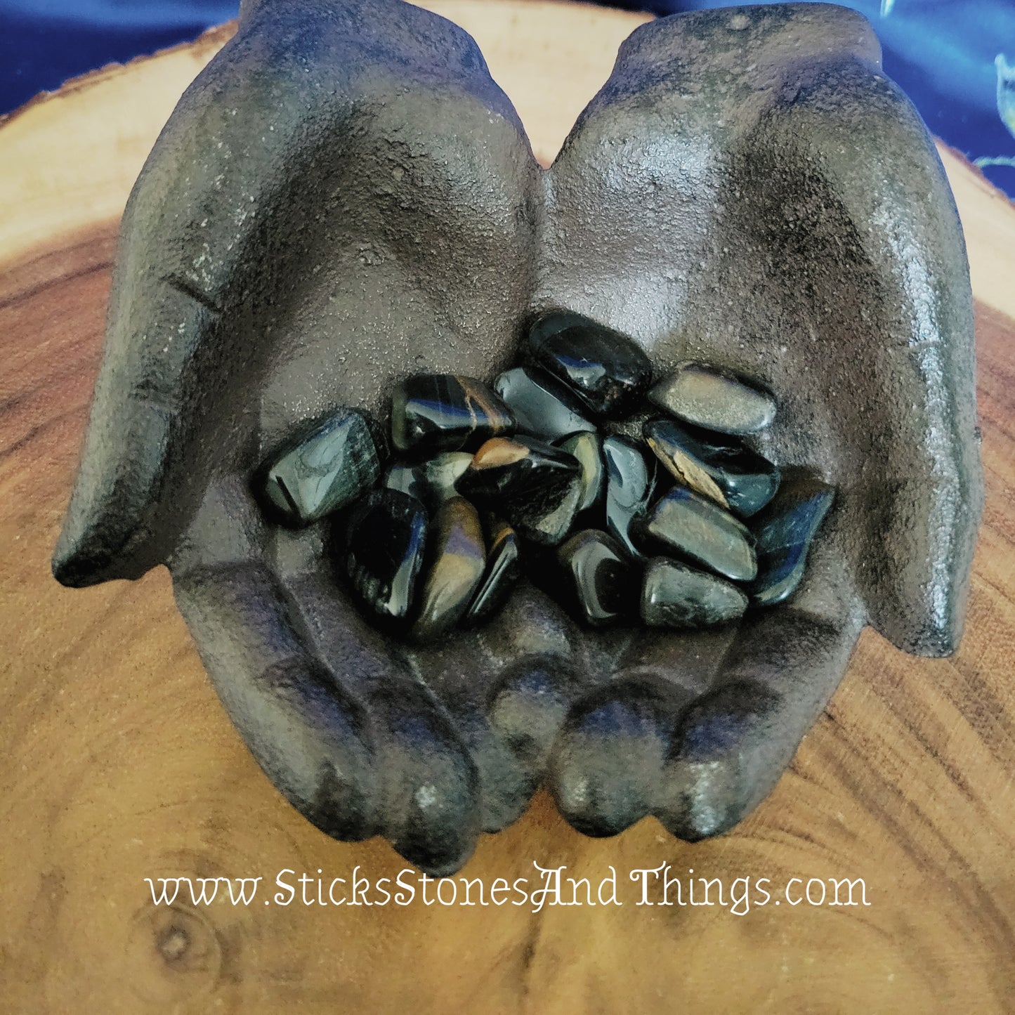 Blue Tiger's Eye Tumbled Stone .75-1 inches